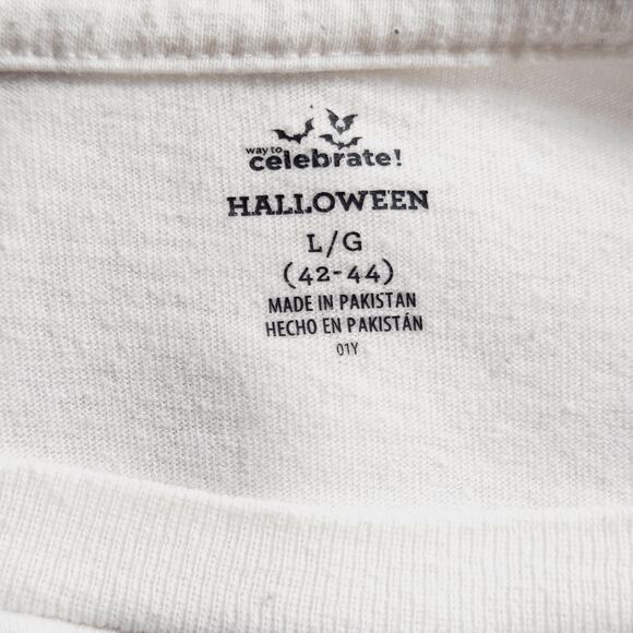 Way to Celebrate Skull Graphic T-Shirt Grunge Horrorcore Punk Streetwear White L - Picture 8 of 8